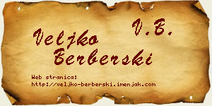 Veljko Berberski vizit kartica